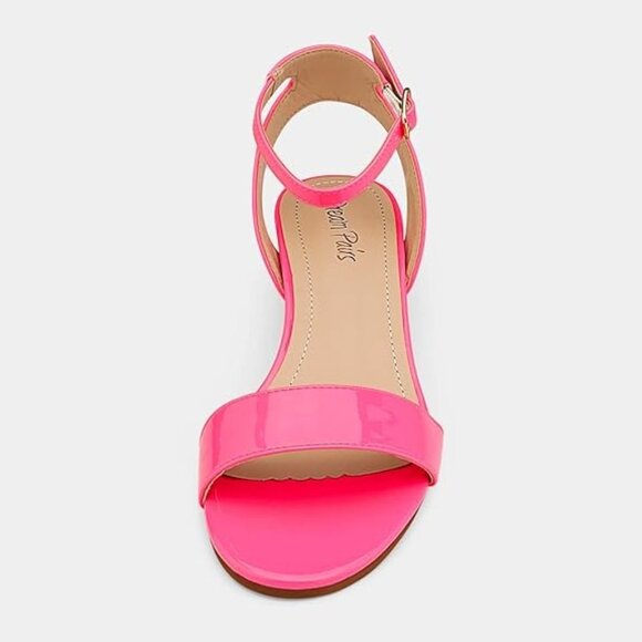 Dream Pairs Womens Open Toe Ankle Strap Chunky Heel Sandals Pink Size 9 - Picture 4 of 11